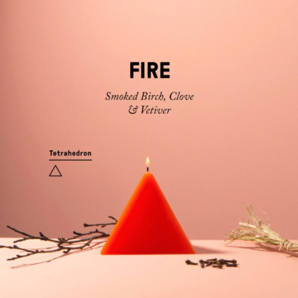 ❣️2/$36 NIB 54 Celsius Elements Platonic Solids Scented Candle in Fire $35.00